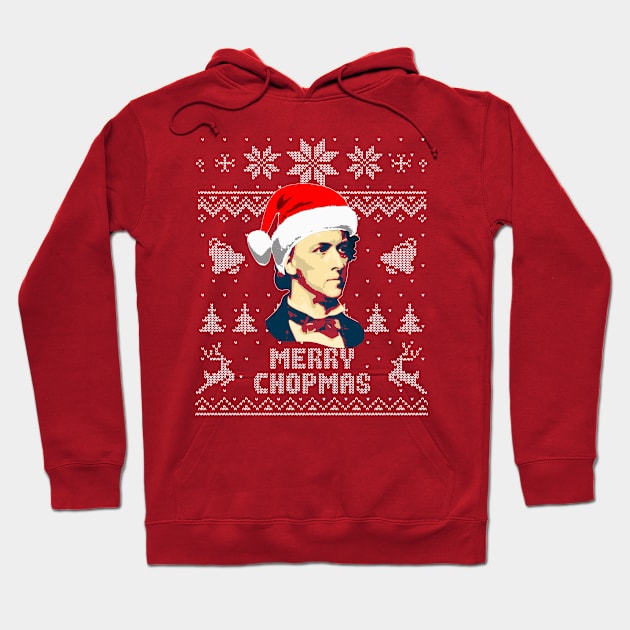 Fredrick Chopin Merry Chopmas Hoodie by Nerd_art